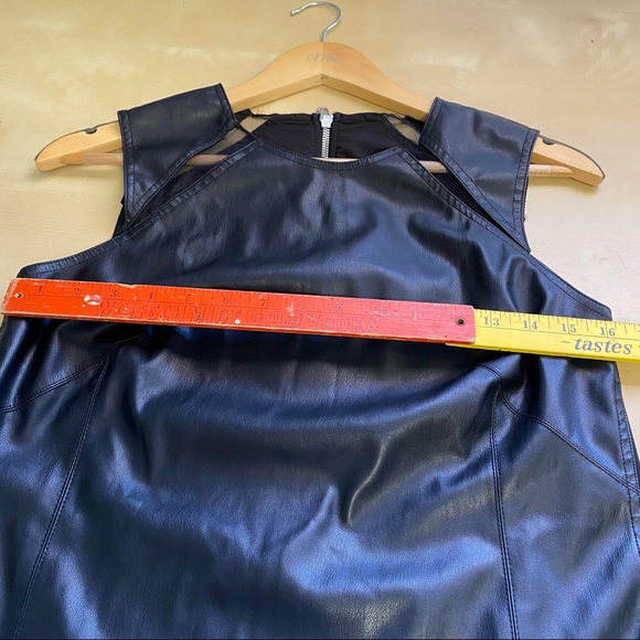 KF/KaufmanFranco Collective Faux Leather Cutout Sleeveless Top - Picture 12 of 15